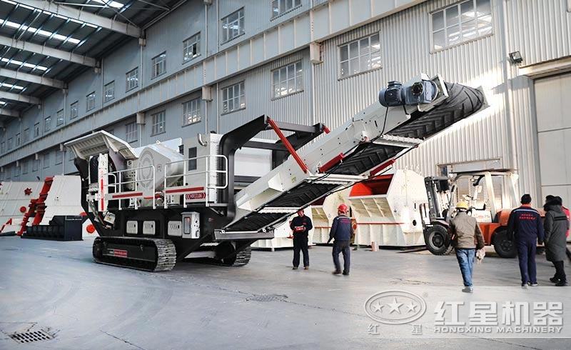 客戶到場(chǎng)參觀履帶式移動(dòng)破并獲取技術(shù)咨詢