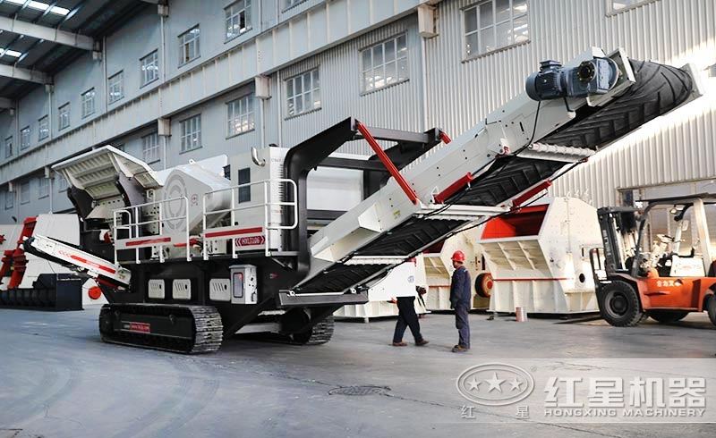 遙控操作，行走自由的履帶移動破碎石子機(jī)