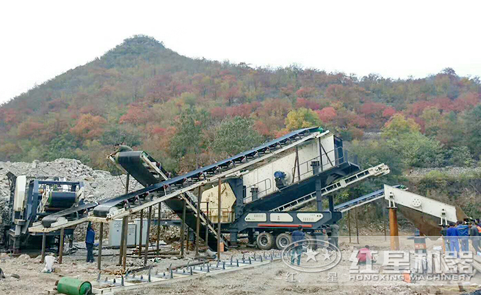 靈活作業(yè)的石子機(jī)現(xiàn)場(chǎng)就地施工