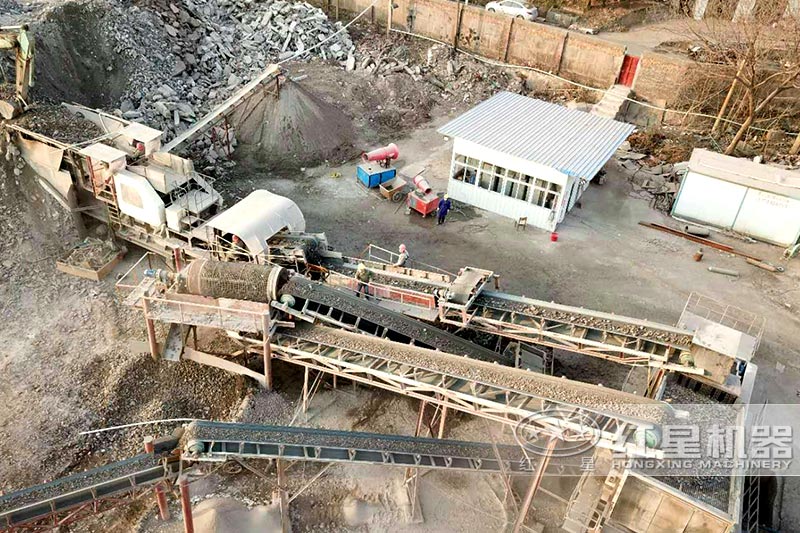 建筑垃圾破碎現(xiàn)場(chǎng)